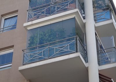 Fermetures de balcon en verre à Montpellier