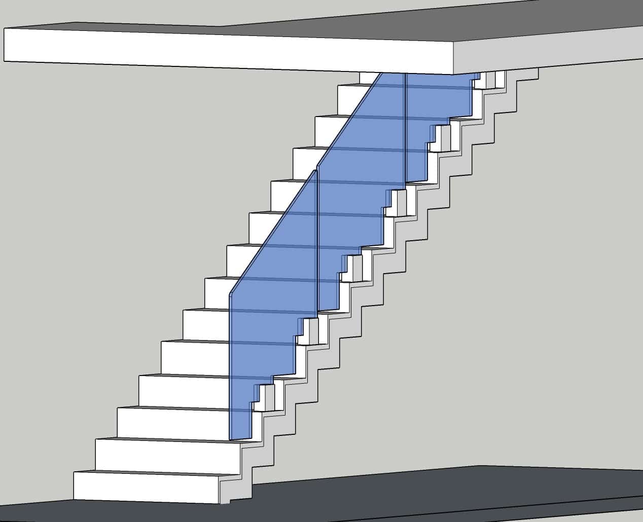 plan escalier et garde corps