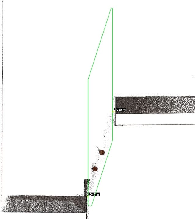 plan escalier avec garde corps en verre